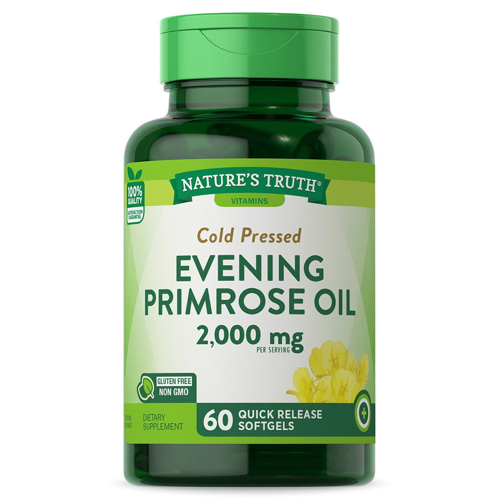 Natures Truth Vitamins Cold Pressed Evening Primrose Oil 1000 mg Softgels, 60 Ea